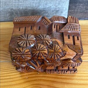 Hand-Carved Wooden Decorative Box